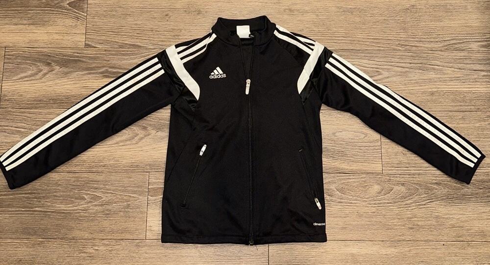 Adidas Climacool Zip Up Training Jacket In Black Size Youth Small (YS)